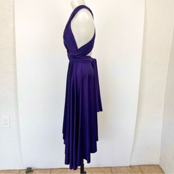 Butter by Nadia purple Wrap Dress Long One size - Picture 5 of 13